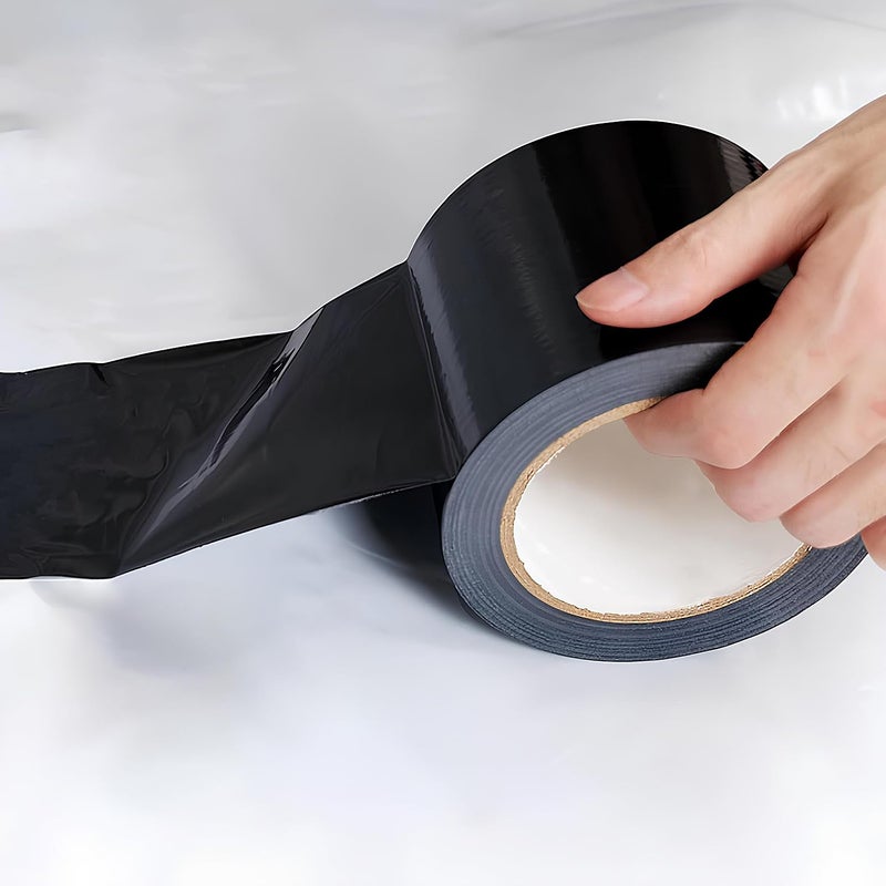 ELK Vapor Barrier Tape - 4” x 180ft - PE 7mm Polyethylene Seam Tape - Moisture Barrier Seam & Seal for Crawlspace Encapsulations or Waterproof Marine Tape - Black - Image 5